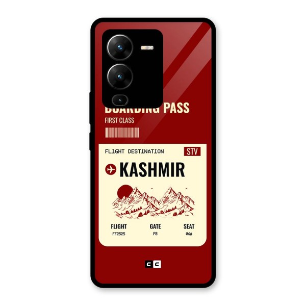 Kashmir Boarding Pass Glass Back Case for Vivo V25 Pro