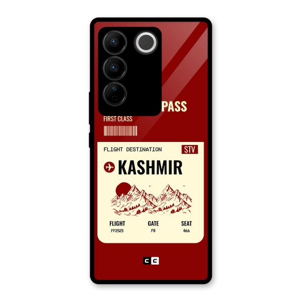 Kashmir Boarding Pass Glass Back Case for Vivo V27