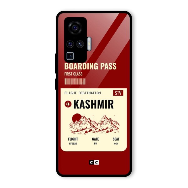 Kashmir Boarding Pass Glass Back Case for Vivo X50 Pro