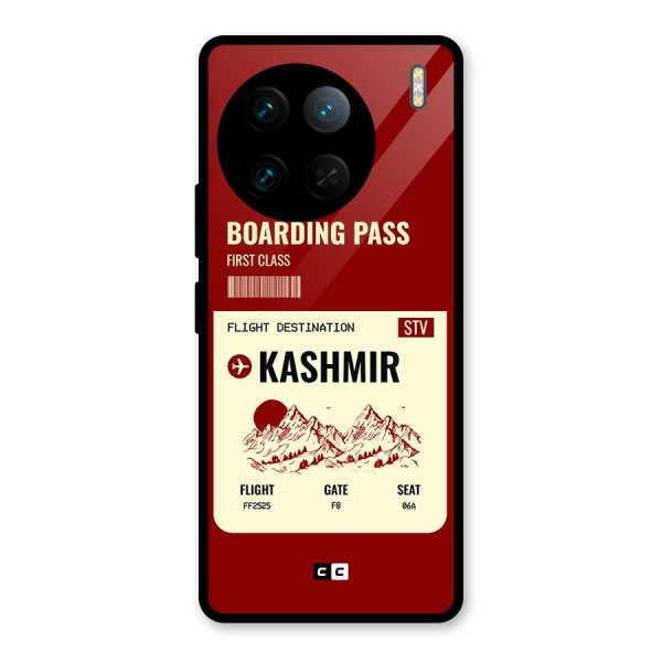 Kashmir Boarding Pass Glass Back Case for Vivo X90 Pro