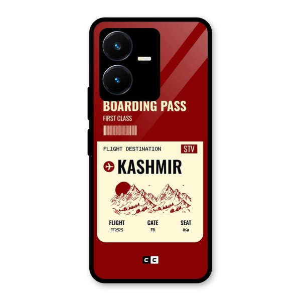 Kashmir Boarding Pass Glass Back Case for Vivo Y22