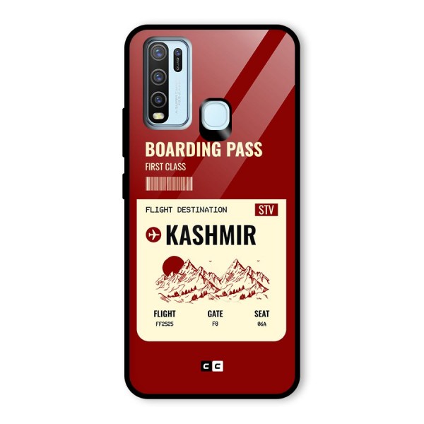 Kashmir Boarding Pass Glass Back Case for Vivo Y50