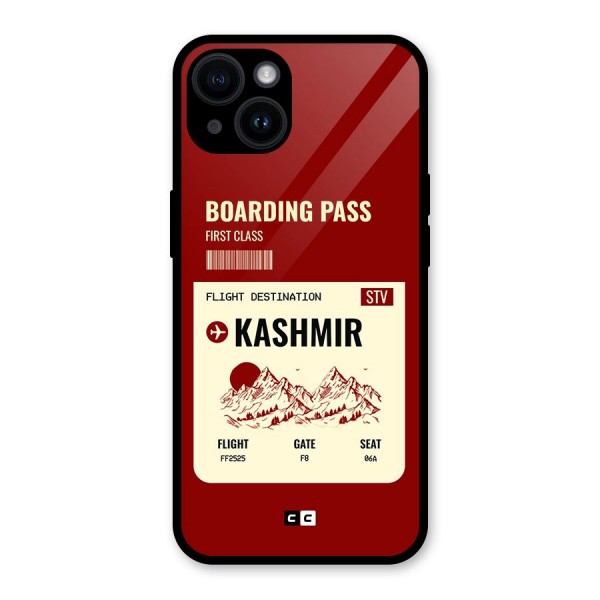 Kashmir Boarding Pass Glass Back Case for iPhone 14