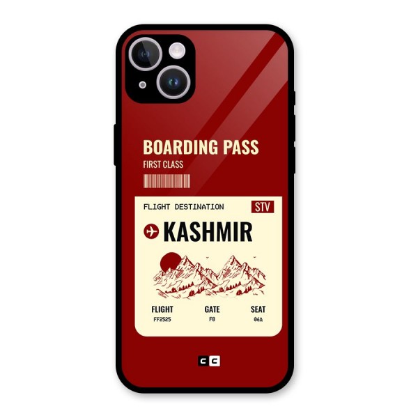 Kashmir Boarding Pass Glass Back Case for iPhone 14 Plus