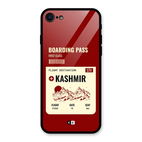 Kashmir Boarding Pass Glass Back Case for iPhone SE 2020