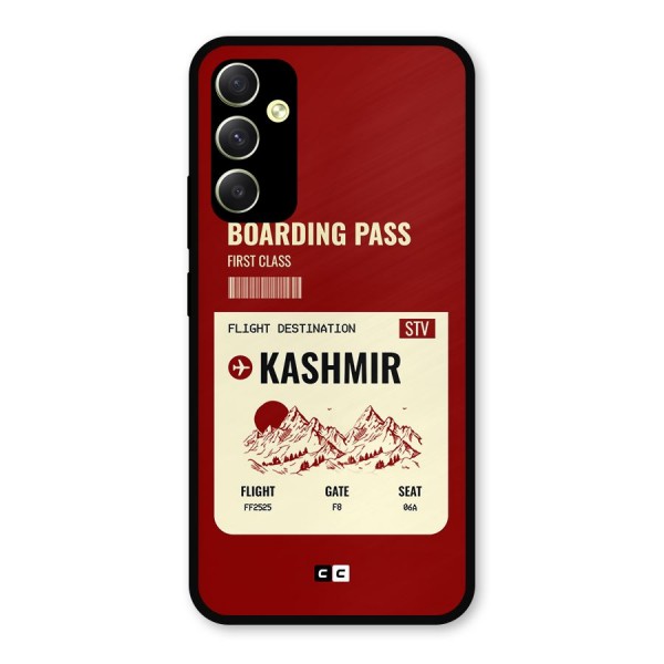 Kashmir Boarding Pass Metal Back Case for Galaxy A34