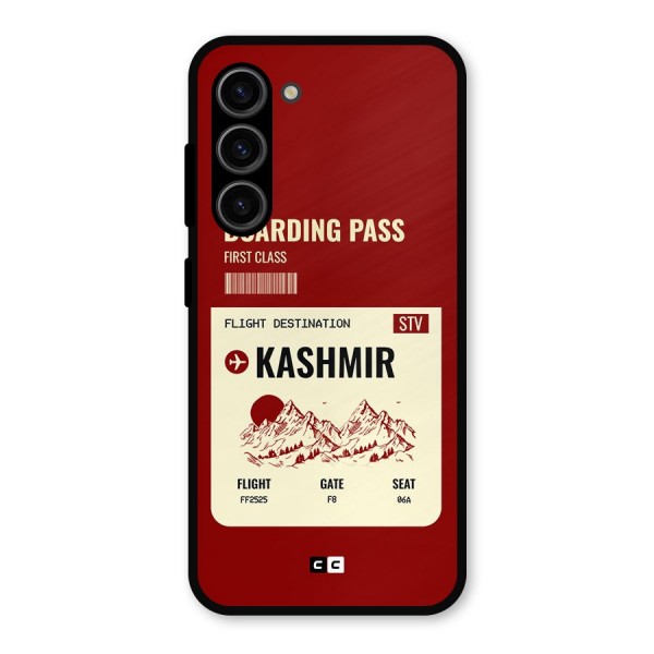 Kashmir Boarding Pass Metal Back Case for Galaxy S23