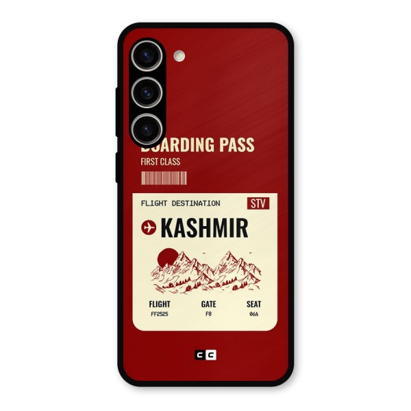 Kashmir Boarding Pass Metal Back Case for Galaxy S23 Plus