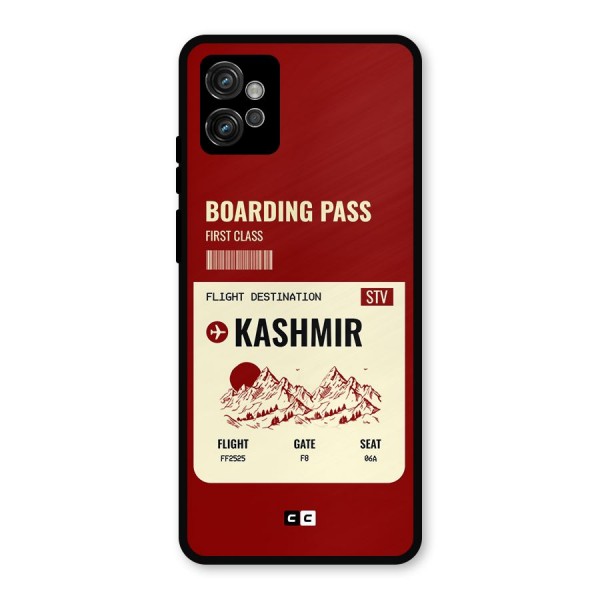 Kashmir Boarding Pass Metal Back Case for Moto G32