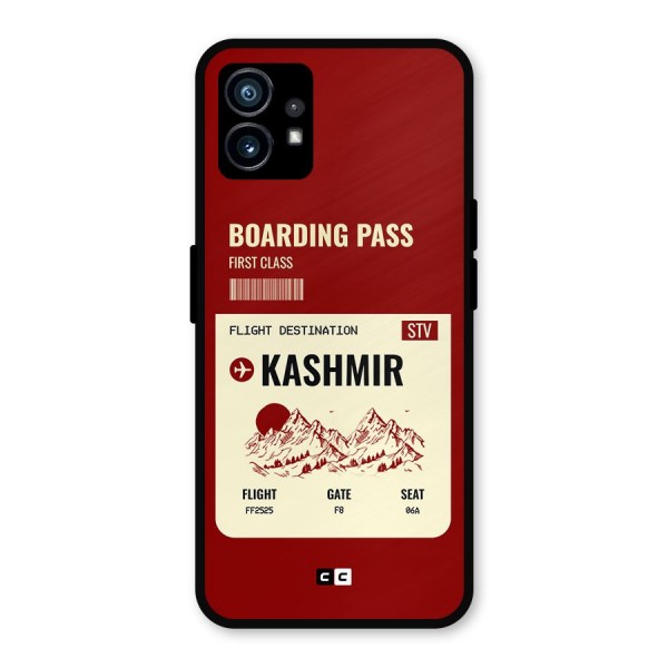 Kashmir Boarding Pass Metal Back Case for Nothing Phone 1