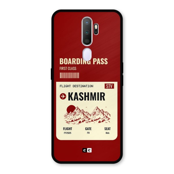 Kashmir Boarding Pass Metal Back Case for Oppo A5 (2020)