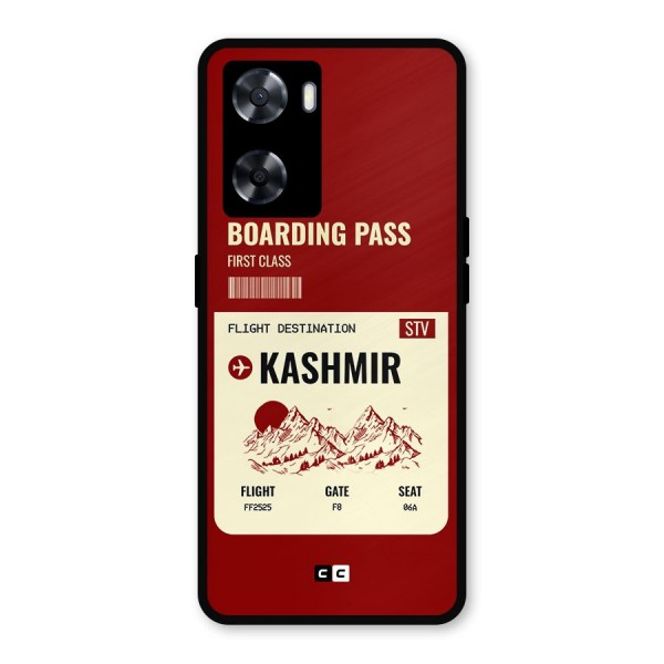 Kashmir Boarding Pass Metal Back Case for Oppo A77