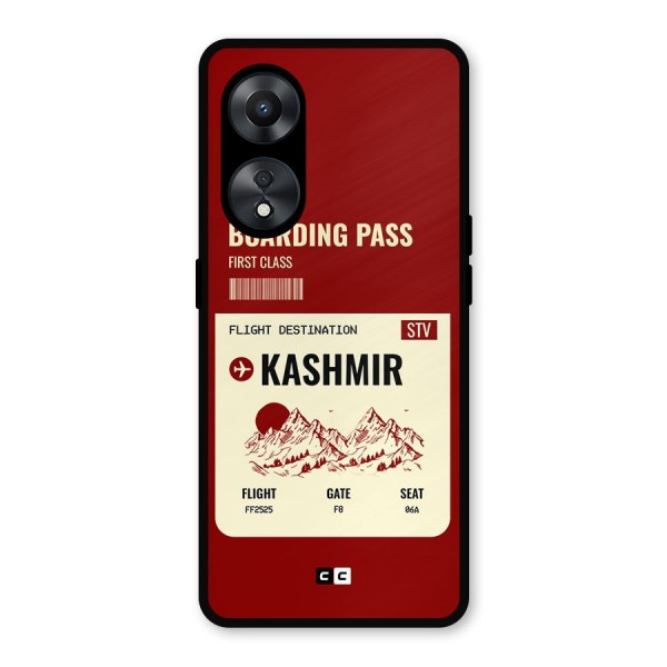 Kashmir Boarding Pass Metal Back Case for Oppo A78