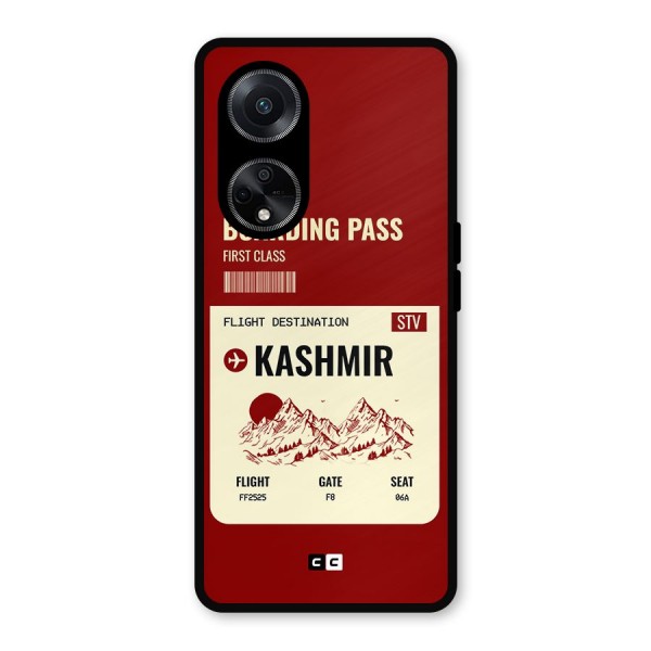 Kashmir Boarding Pass Metal Back Case for Oppo F23