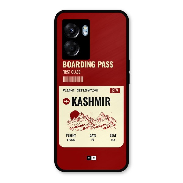 Kashmir Boarding Pass Metal Back Case for Oppo K10 (5G)