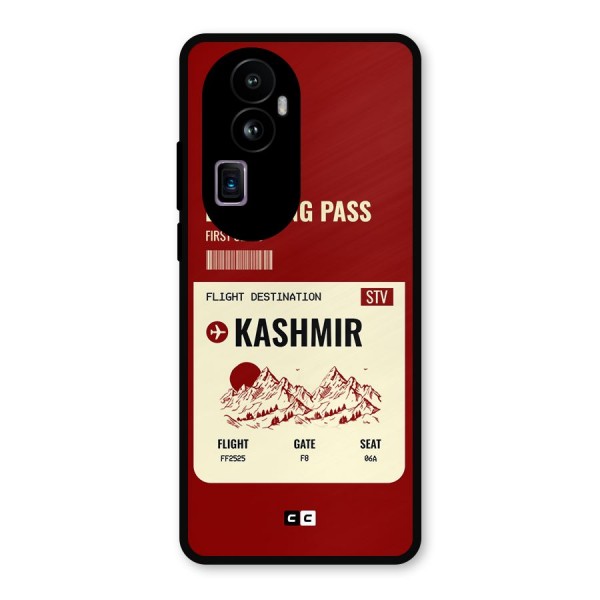 Kashmir Boarding Pass Metal Back Case for Oppo Reno10 Pro Plus