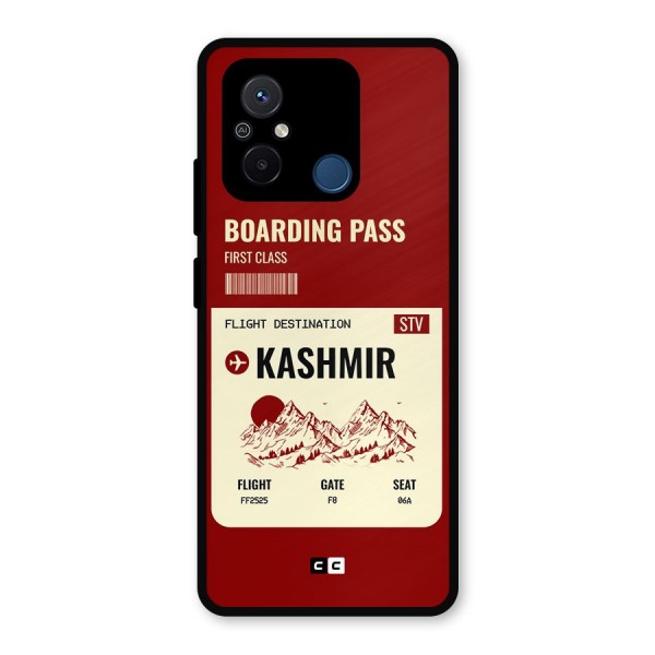 Kashmir Boarding Pass Metal Back Case for Poco C55