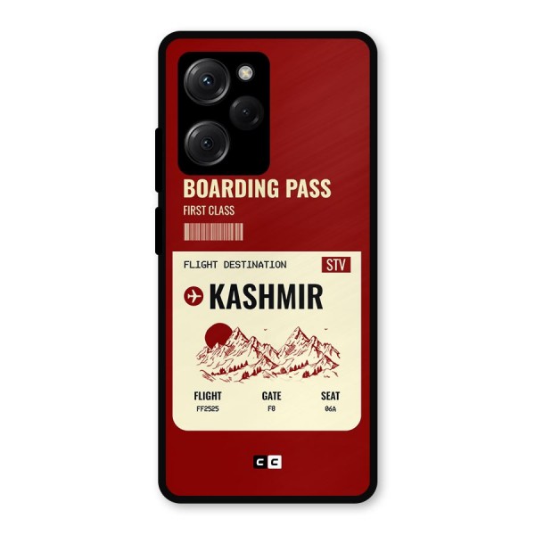 Kashmir Boarding Pass Metal Back Case for Poco X5 Pro