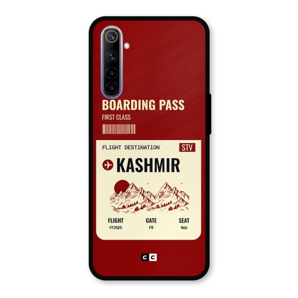 Kashmir Boarding Pass Metal Back Case for Realme 6