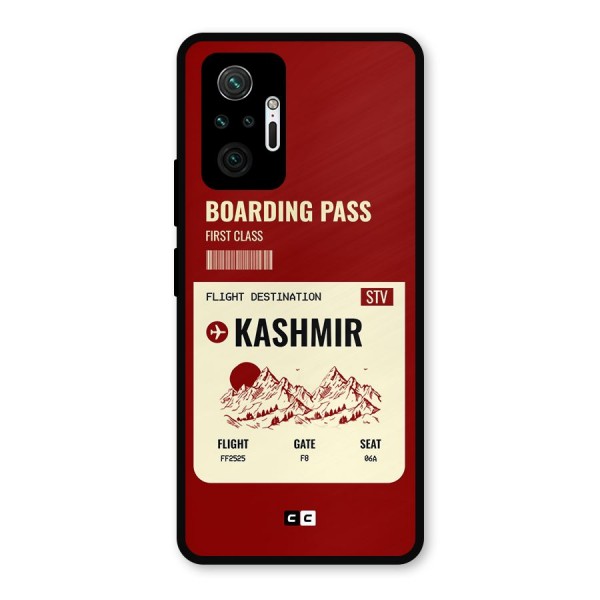 Kashmir Boarding Pass Metal Back Case for Redmi Note 10 Pro