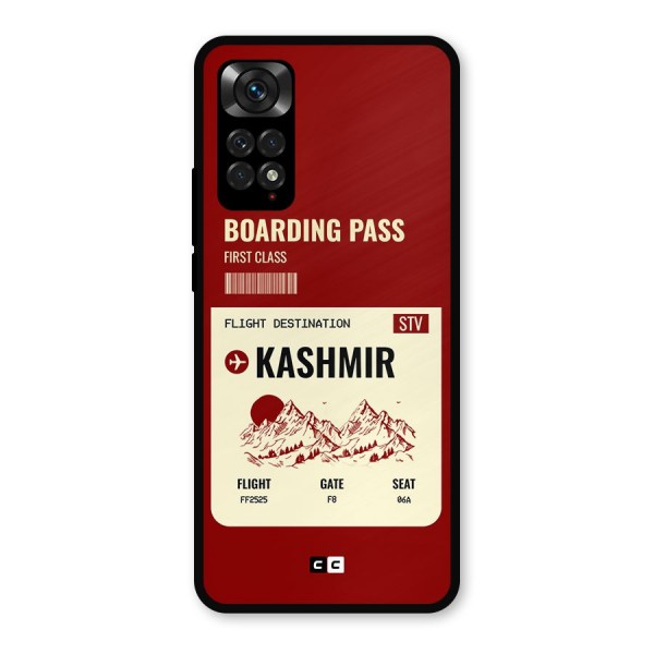 Kashmir Boarding Pass Metal Back Case for Redmi Note 11