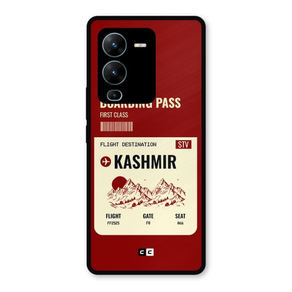 Kashmir Boarding Pass Metal Back Case for Vivo V25 Pro