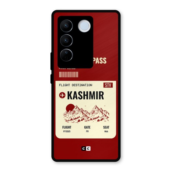 Kashmir Boarding Pass Metal Back Case for Vivo V27 Pro