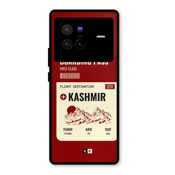 Kashmir Boarding Pass Metal Back Case for Vivo X80