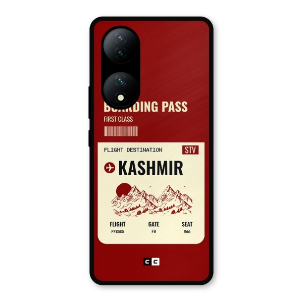 Kashmir Boarding Pass Metal Back Case for Vivo Y100a