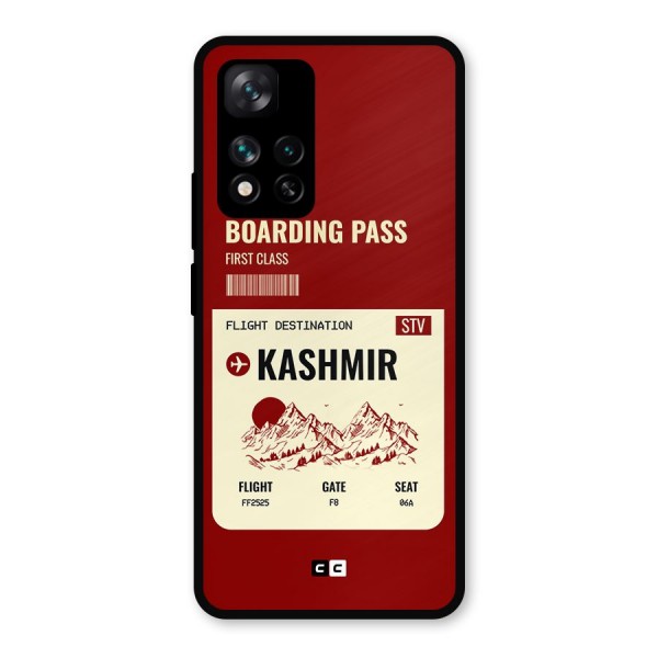 Kashmir Boarding Pass Metal Back Case for Xiaomi 11i 5G