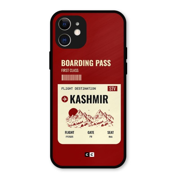 Kashmir Boarding Pass Metal Back Case for iPhone 12