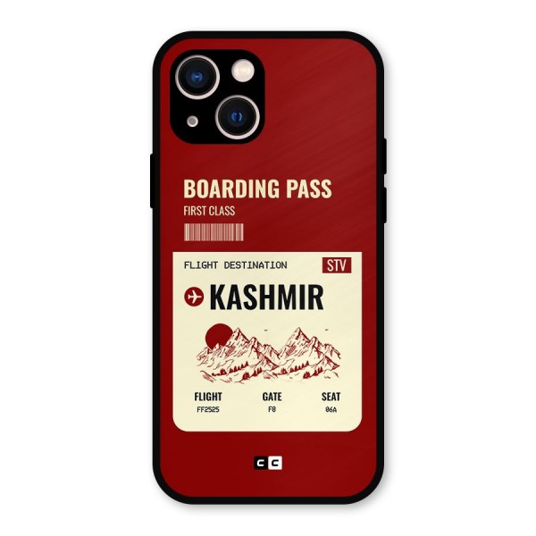 Kashmir Boarding Pass Metal Back Case for iPhone 13