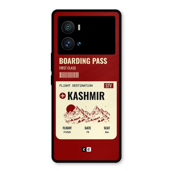 Kashmir Boarding Pass Metal Back Case for iQOO 9 Pro