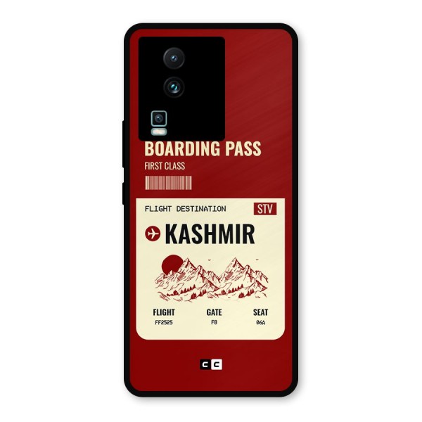Kashmir Boarding Pass Metal Back Case for iQOO Neo 7