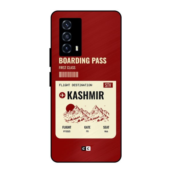 Kashmir Boarding Pass Metal Back Case for iQOO Z5