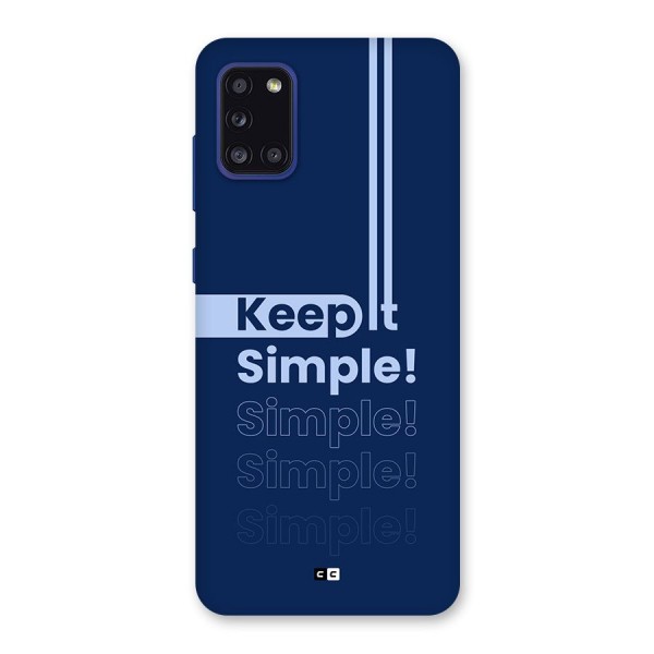 Keep It Simple Back Case for Galaxy A31