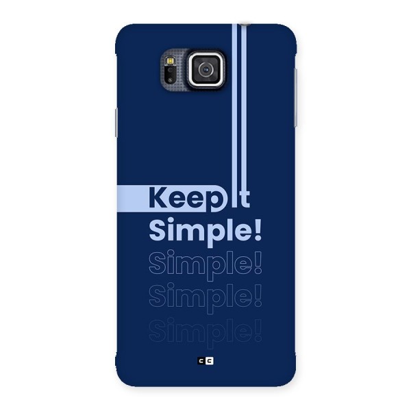 Keep It Simple Back Case for Galaxy Alpha