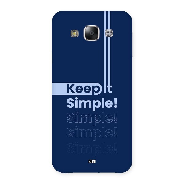 Keep It Simple Back Case for Galaxy E5