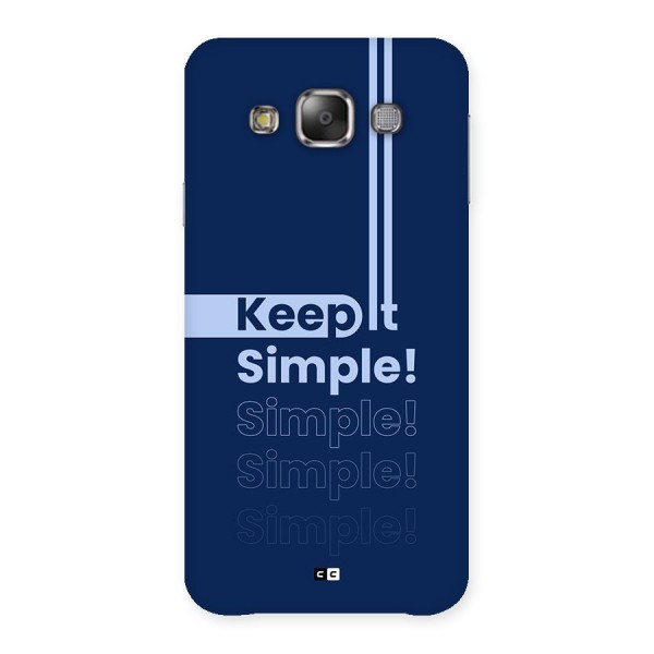 Keep It Simple Back Case for Galaxy E7