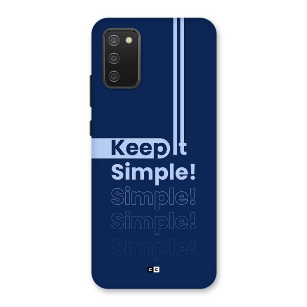 Keep It Simple Back Case for Galaxy F02s