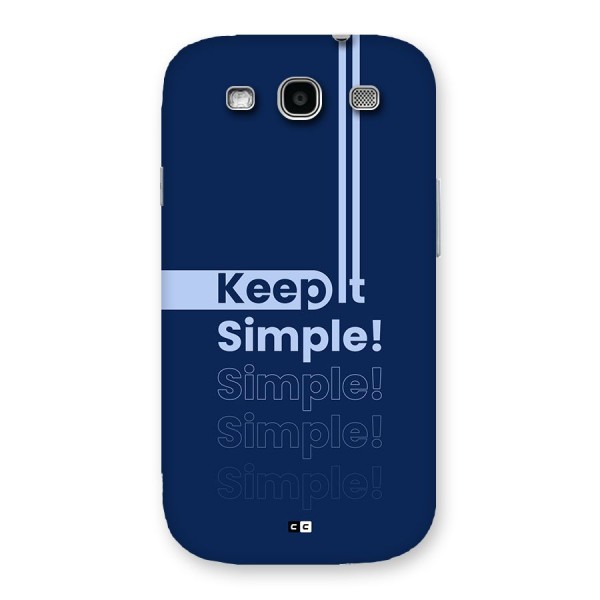 Keep It Simple Back Case for Galaxy S3