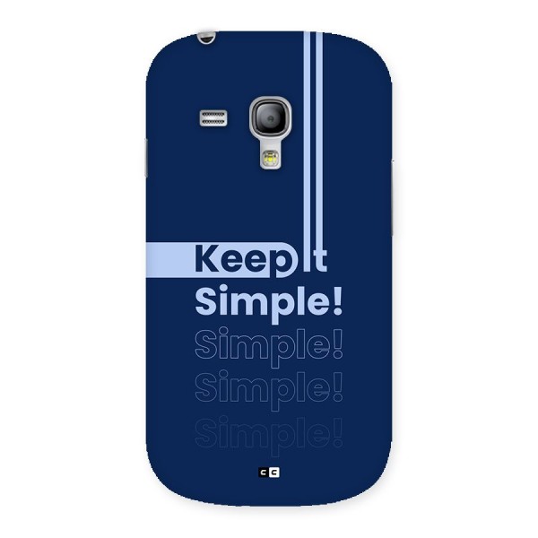 Keep It Simple Back Case for Galaxy S3 Mini