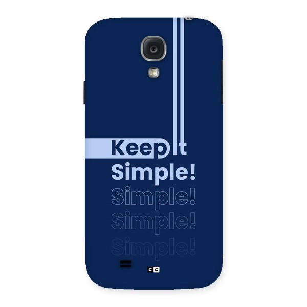 Keep It Simple Back Case for Galaxy S4