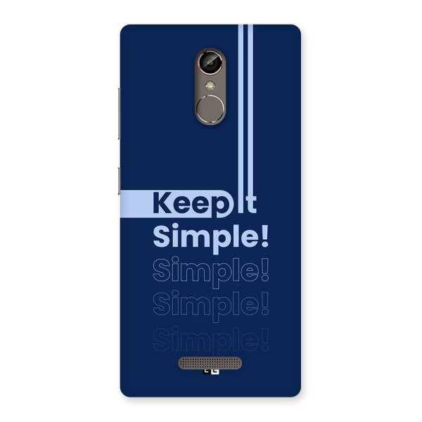 Keep It Simple Back Case for Gionee S6s