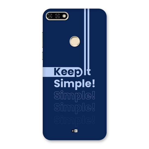 Keep It Simple Back Case for Honor 7A