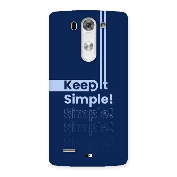 Keep It Simple Back Case for LG G3 Beat