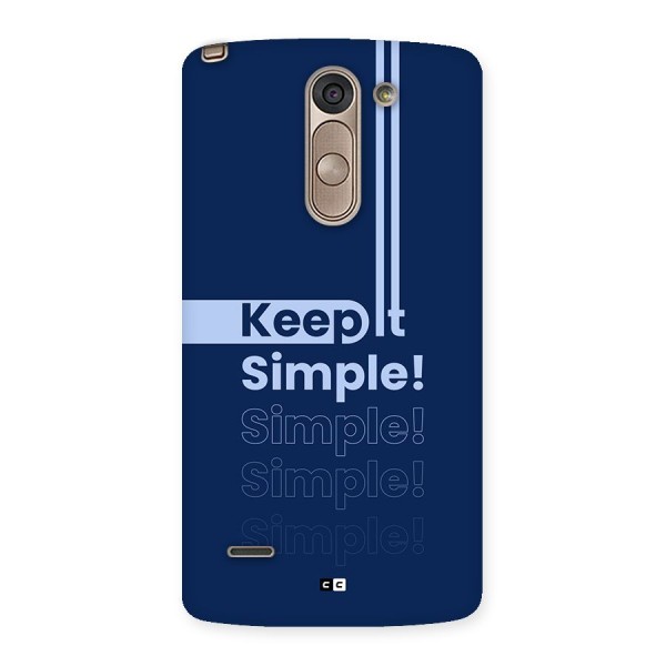 Keep It Simple Back Case for LG G3 Stylus