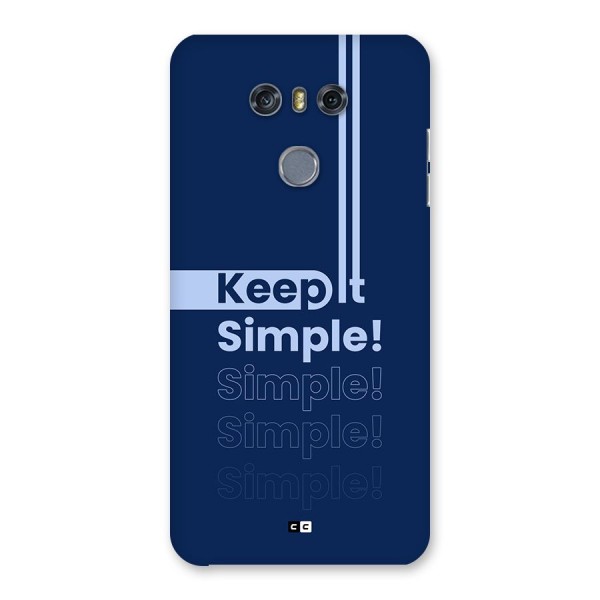 Keep It Simple Back Case for LG G6