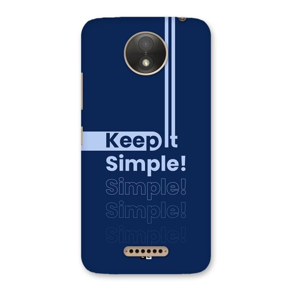 Keep It Simple Back Case for Moto C Plus