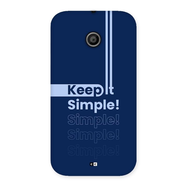 Keep It Simple Back Case for Moto E